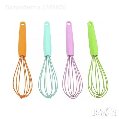 Цветнa силиконовa бъркалкa за яйца , снимка 1