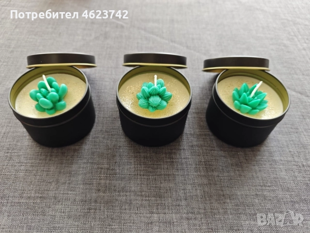 свещ с кутия метална 