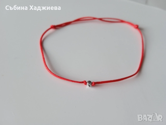 Червени кончета със сребърни и златни топчета, снимка 3 - Колиета, медальони, синджири - 51963898