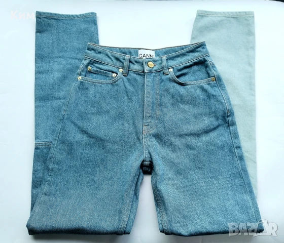 Ganni Swigy дънки с контрастни панели в синьо, снимка 2 - Дънки - 50566854
