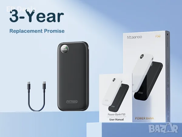 Продавам преносима външна батерия Ntaanoo F50 Power Bank