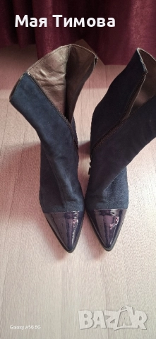 Продавам италиански велурени боти, снимка 2 - Дамски боти - 52399557