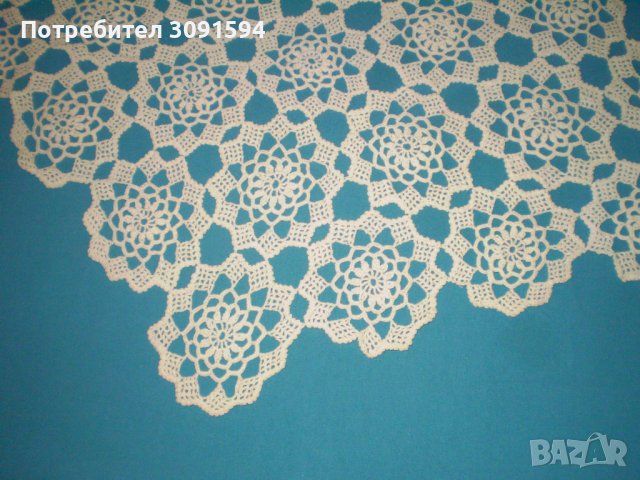 Ретро плетена на една кука покривка цвякт капучино, снимка 4 - Покривки за маси - 41940800