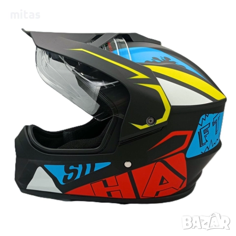 Кросова каска с визьор, Full Face, DOT, Размер: M; L; XL - Вело, Мото, снимка 10 - Аксесоари за велосипеди - 52147876