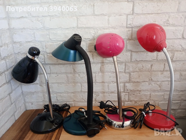 Стари лампи настолни 4 броя, снимка 4 - Настолни лампи - 53864252
