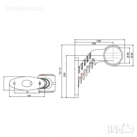 Комплект 2 бр. LED рогчета 130 мм – 12V-24V за камион и ремарке, снимка 3 - Аксесоари и консумативи - 53699151