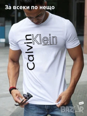 Calvin Klein Мъжка Тениска👕Мъжка Блуза С Къс Ръкав Келвин Клайн - Различни Цветове Код LFS555, снимка 2 - Тениски - 50755071