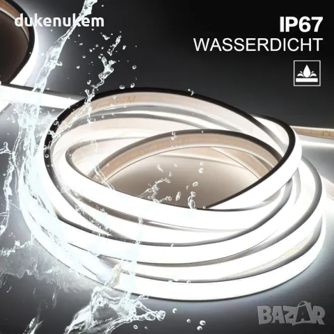 НОВО! COB LED лента 2м, водоустойчива, 6000K студено бяла, снимка 4 - Лед осветление - 48938347
