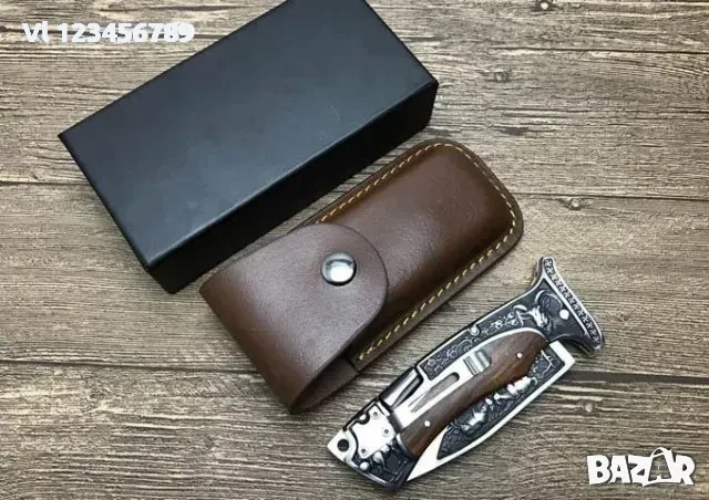 Нож,сгъваем 127х227+ кожен калъф - Columbia A3191, снимка 3 - Ножове - 52777335