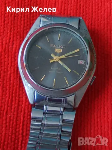 МЪЖКИ ЧАСОВНИК SEIKO 5 CRISTAL WATER RESISTANT КРАСИВ СТИЛЕН ДИЗАЙН 33242, снимка 12 - Мъжки - 38783300