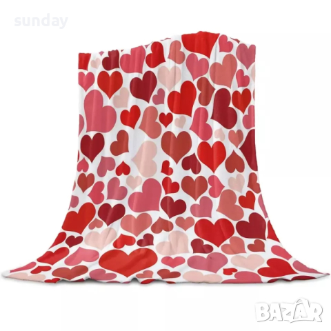 Налични пухкави одеяла на сърца, снимка 2 - Други - 44673303