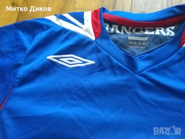 Глазгоу Рейнджърс футболна тениска маркова на Умбро размер С, снимка 4 - Футбол - 41531504