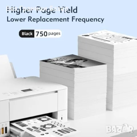 Нова HP 62XL черна касета за принтер Envy Officejet с чип 750 страници мастило печат офис, снимка 3 - Консумативи за принтери - 55931752