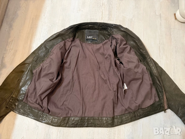Оригинално мъжко кожено яке Lee, снимка 4 - Якета - 52314955