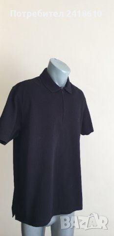 VALENTINO JEANS Pique Cotton  Half Zip Mens Size XL/52 ОРИГИНАЛ! Мъжка тениска!, снимка 3 - Тениски - 41883315