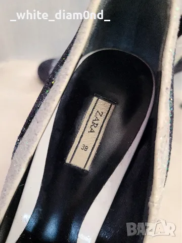 Уникални бутикови дамски обувки номер 38 Zara, снимка 3 - Дамски обувки на ток - 49133988