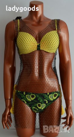 НОВА ЦЕНА!!!Рокля,мрежа с камъни.Рокля с камъни.В черно и бяло., снимка 6 - Рокли - 39559113