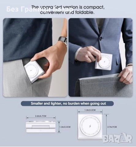 Нова Бърза безжична зарядна станция 15W за iPhone и Apple устройства, снимка 3 - Друга електроника - 52497624