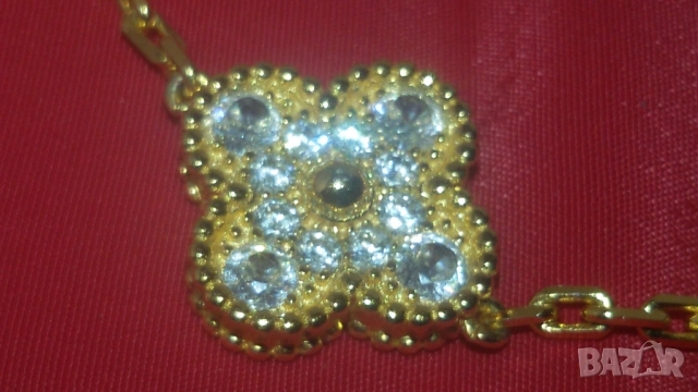 3 гривни с детелини стил Van Cleef с и без камъни, снимка 8 - Гривни - 53366768
