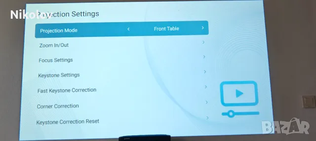 Проектор Zenwire 3000lm WiFi Android TV FULL HD 4K Автофокус LED, снимка 7 - Плейъри, домашно кино, прожектори - 48480455