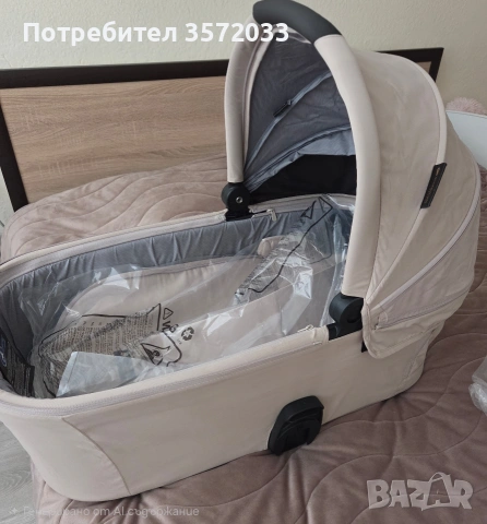 Комбинирана бебешка количка Kinderkraft NEA 2, SOFT BEIGE, снимка 3 - Детски колички - 53416148