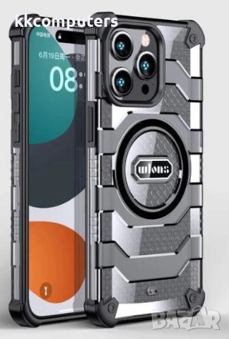 Калъф Wlons Hard Armor с MagSafe / Черен-прозрачен / за iPhone 17 Pro 6.3 Баркод : 3133278
