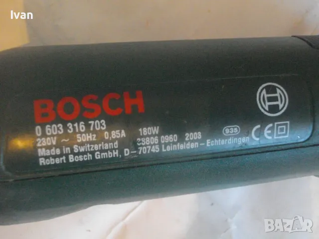 180W 3 скорости ШВЕЙЦАРСКО ЕЛЕКТРИЧЕСКО ДЛЕТО ШАБЪР BOSCH PSE180E Made in SWITZERLAND 2003г.Като нов, снимка 17 - Други инструменти - 47943505