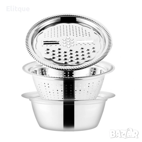 Многофункционално ренде 3в1 с купа за салата и съд за отцеждане, снимка 7 - Други - 52894791