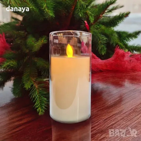 5411 Реалистична електронна свещ с ефект на истински пламък, 15см, снимка 3 - Декорация за дома - 47773737