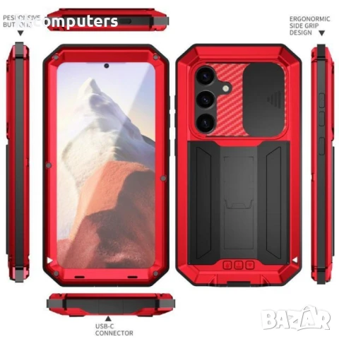 Samsung Galaxy S25+ 5G R-JUST Sliding Camera Удароустойчив/ Водоустойчив Калъф2 и Протектор, снимка 2 - Калъфи, кейсове - 51428378