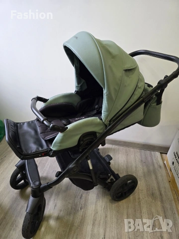 Milu Kids-Бебешка количка 2в1 Atteso Ledo:01 от еко кожа с олекотена алуминиева рамка, снимка 8 - Детски колички - 53426731
