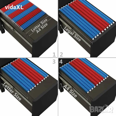 vidaXL Мобилен офис шкаф, антрацит, 30x45x59 см, стомана, снимка 8 - Шкафове - 56147090