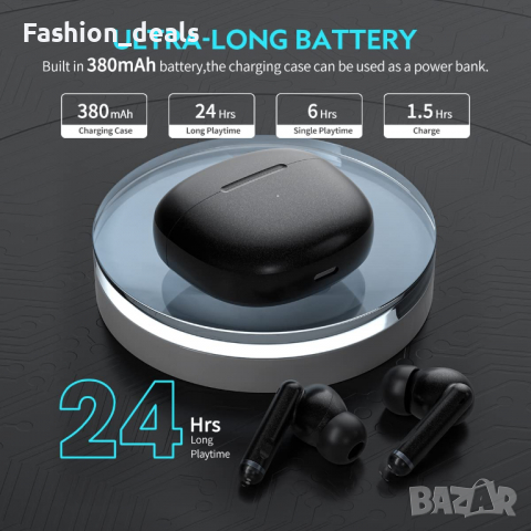 Нови Безжични слушалки Bluetooth HD HiFi стерео звук Микрофон iPhone Android iOS, снимка 4 - Bluetooth слушалки - 36186304