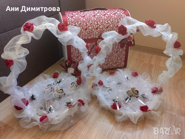 Сватбени аксесоари в бордо, снимка 4 - Сватбени аксесоари - 42700392