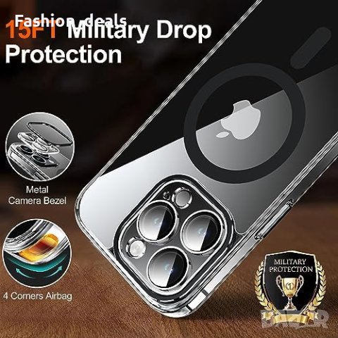 Нов iPhone Айфон 15 Pro Калъф с Магнити, Защита Камера и Екран , снимка 4 - Калъфи, кейсове - 42636322