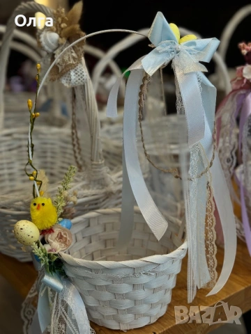 Великденска кошница, снимка 5 - Изкуствени цветя - 53829337