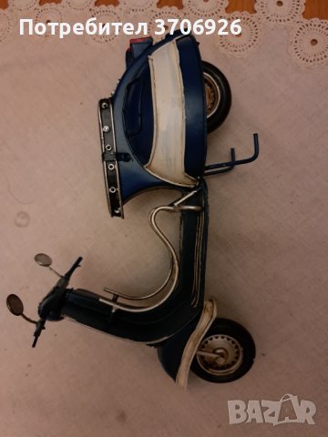 Метален макет на ретро мотоциклет, снимка 2 - Колекции - 41831183