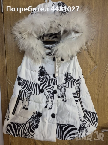 Дамски пухен зимен елек, снимка 3 - Елеци - 52565560