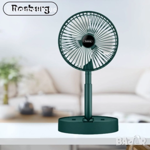 Вентилатор USB Rosberg, 4.5W, 6" , Бял/зелен, настолен, 2 ГОДИНИ ГАРАНЦИЯ, снимка 3 - Друга електроника - 52279467