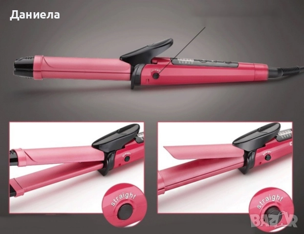 Многофункционална 2 в 1 маша и преса за коса TV821, снимка 4 - Преси за коса - 52014871