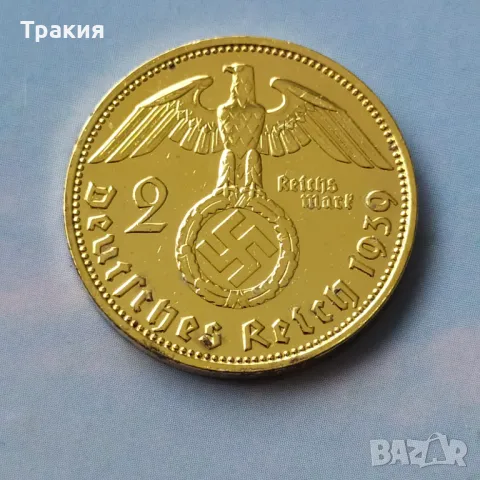 2 марки 1939 г. Позлатени , снимка 4 - Нумизматика и бонистика - 49730892