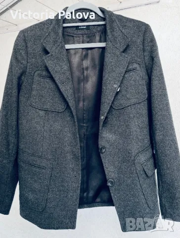 Сиво късо яке/сако STEFFEN SCHRAUT вълна кашмир коприна, снимка 7 - Якета - 47671994