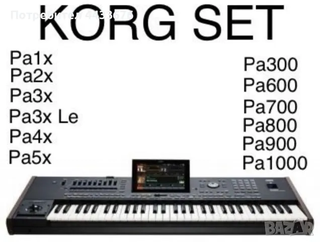 KORG-SET-STYLE Pa300,Pa600,Pa800,Pa900,Pa1000,Pa1x,Pa2x,Pa3x,Pa4x,Pa5x, снимка 1