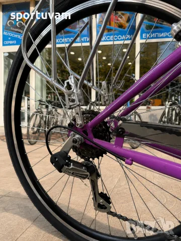 Градски велосипед Leader Madeira 26 Shimano 7 скорости, циклама, снимка 2 - Велосипеди - 55802949
