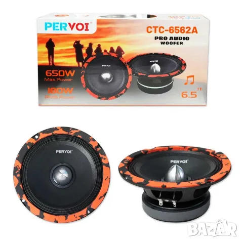 Басови говорители CTC-6562A – 6.5 инча, 350W музикална / 80W реална мощност