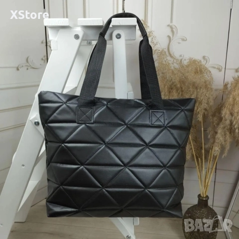 Дамска капитонирана чанта от еко к. - супер удобна подходяща за ежедневието, снимка 5 - Чанти - 52584493