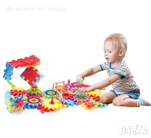 ✨Детски конструктор със зъбчати колела (108 елемента), снимка 2 - Конструктори - 47826237