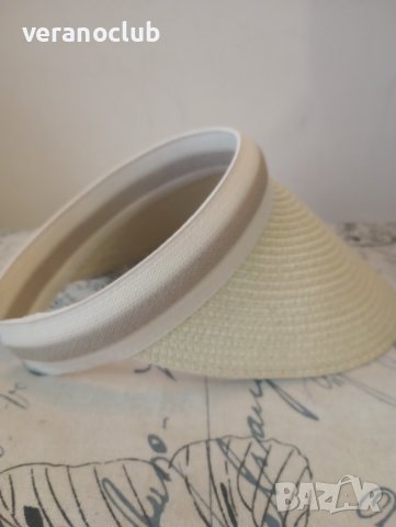 Бежова лятна козирка Дамска, снимка 3 - Шапки - 39765438