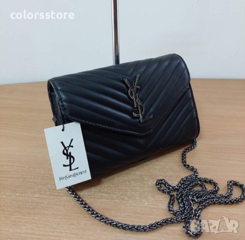  Луксозна Черна чанта YSL код SG67ZA, снимка 5 - Чанти - 32630599