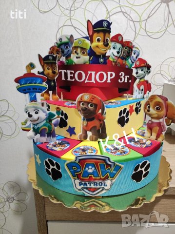 Картонена торта Пес Патрул Paw patrol , снимка 1 - Други - 41115019